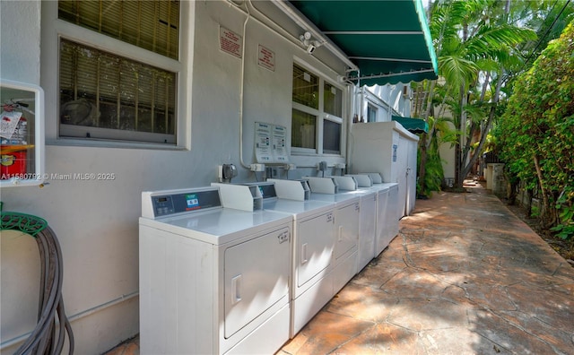 laundry area featuring independent washer and dryer