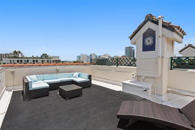 view of patio with an outdoor hangout area