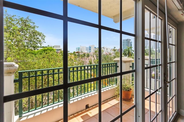 unfurnished sunroom with a wealth of natural light