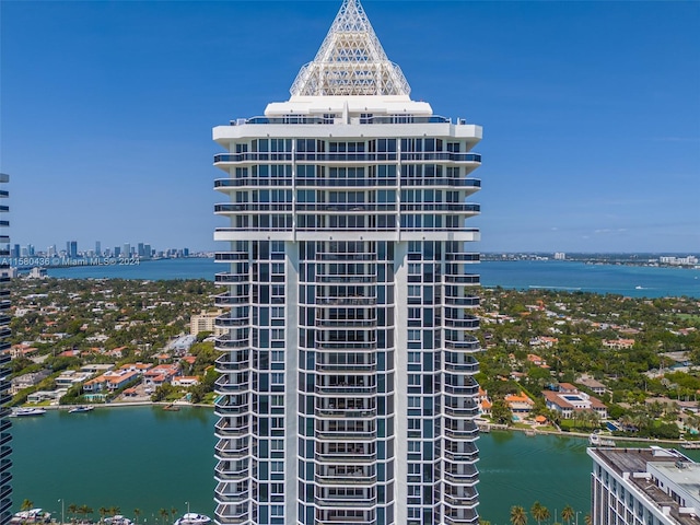 view of property with a water view