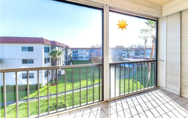 view of sunroom