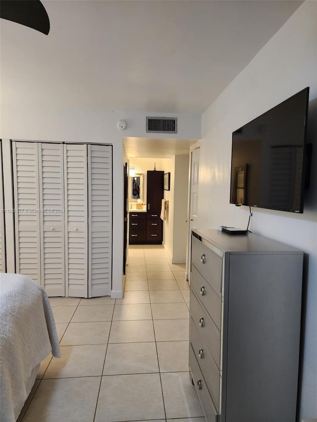 view of tiled bedroom