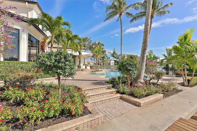 view of home's community with a swimming pool