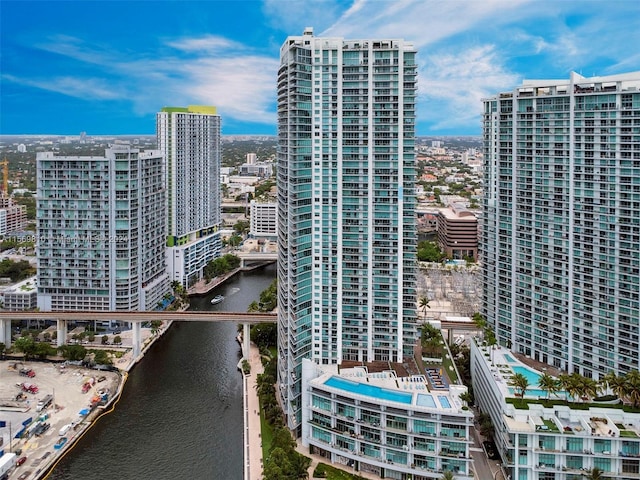 view of city featuring a water view