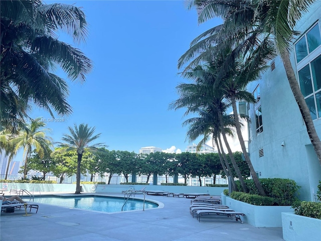 view of pool with a patio