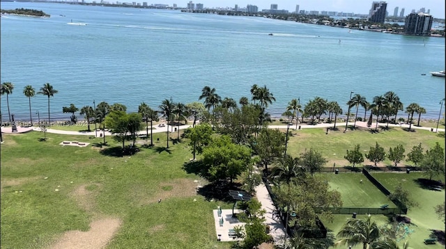 view of water feature