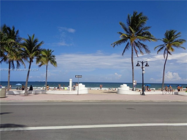 water view featuring a beach view