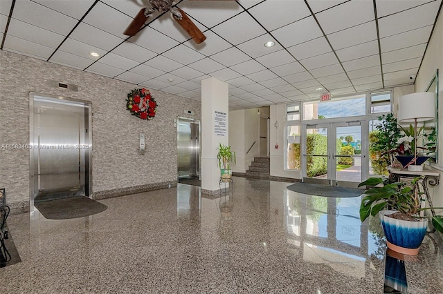 building lobby with stairs