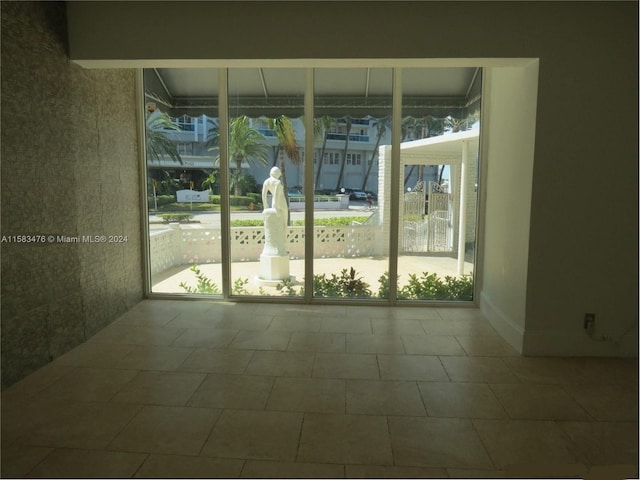 view of tiled empty room