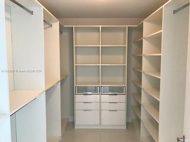 view of walk in closet