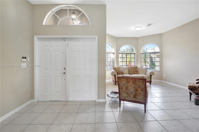 view of tiled entryway