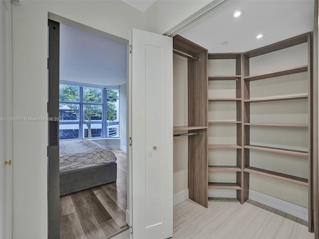 interior space with light hardwood / wood-style floors