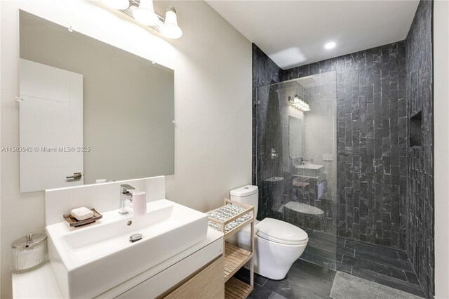 701 Brickell Key Blvd Unit Lph-06, Miami, FL 33131 - bathroom with a walk in shower, vanity, and toilet