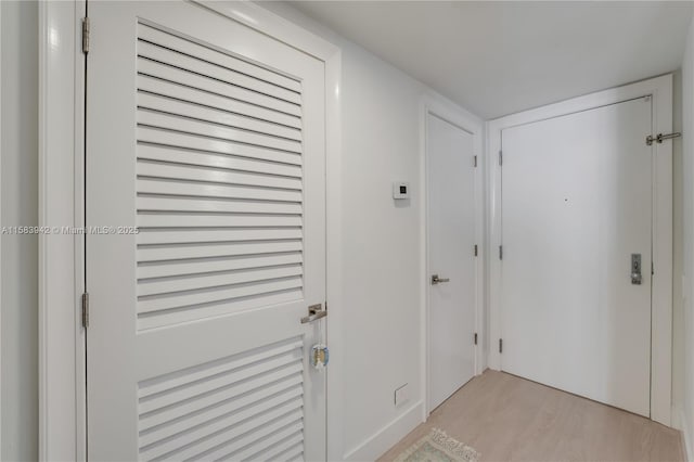 interior space featuring light wood-type flooring