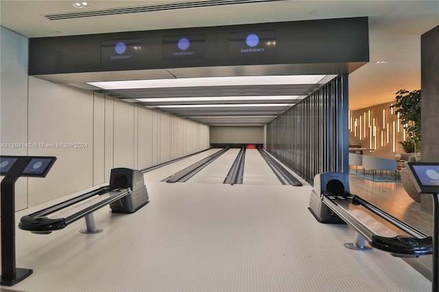 interior space featuring a bowling alley