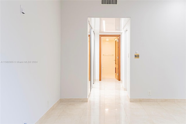 interior space with light tile floors