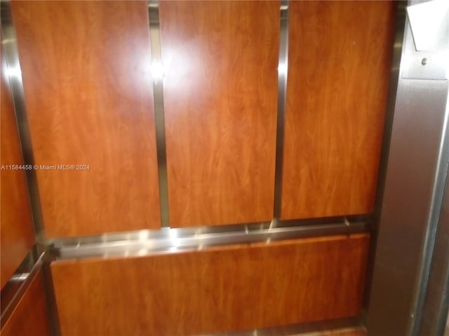 interior details with elevator