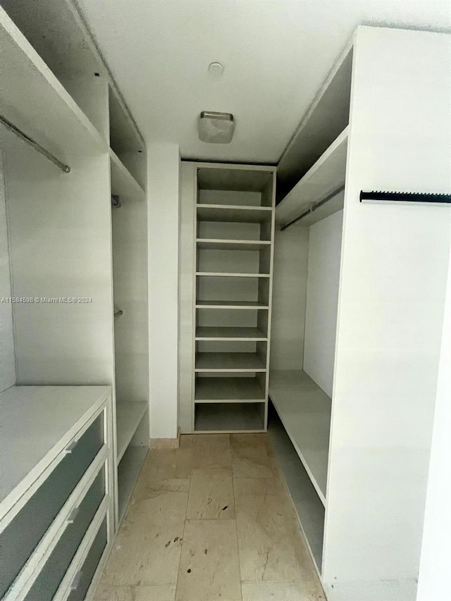 view of walk in closet