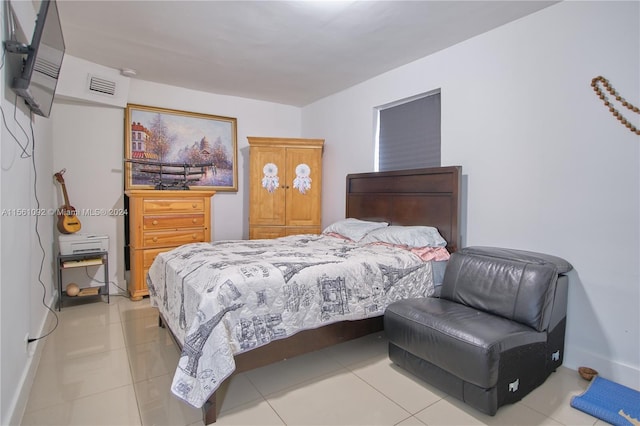 view of tiled bedroom