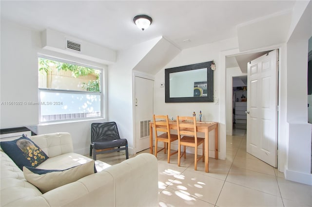 view of tiled living room