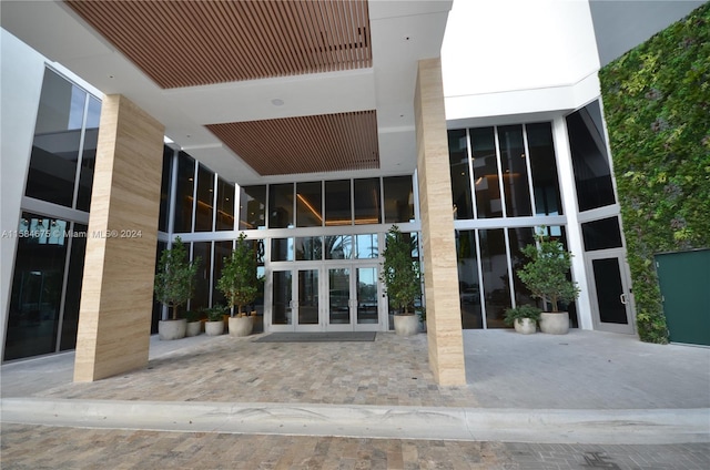 entrance to property with french doors