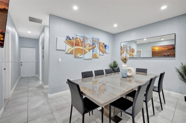 view of tiled dining room