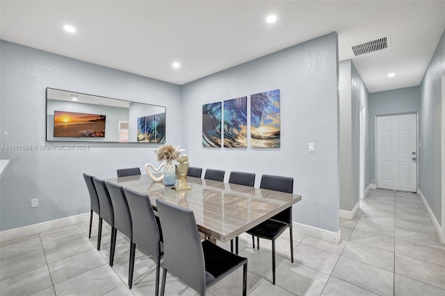 view of tiled dining area