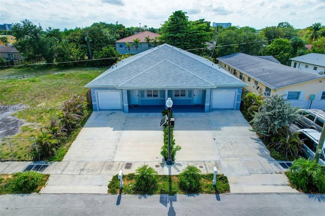 view of front facade with a garage