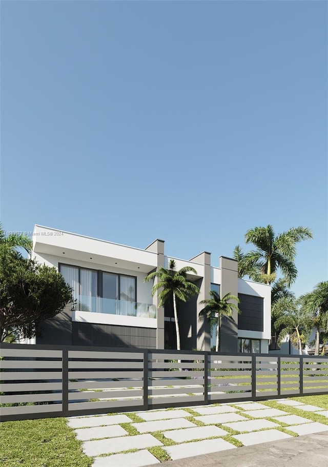 view of contemporary home