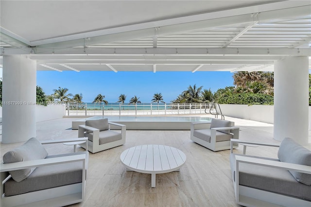 view of patio with an outdoor living space