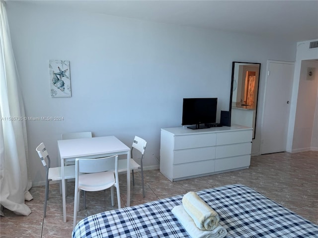 view of tiled bedroom