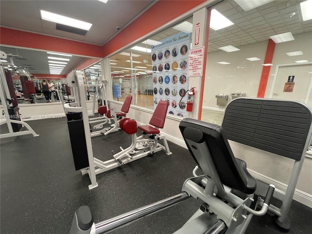 view of workout area