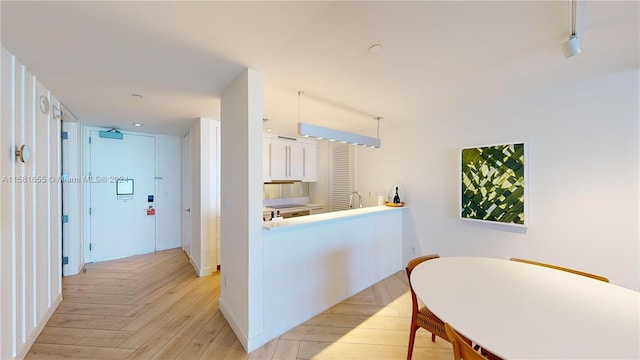 interior space featuring light hardwood / wood-style flooring