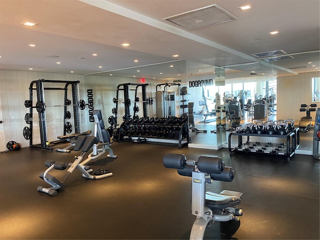 view of exercise room