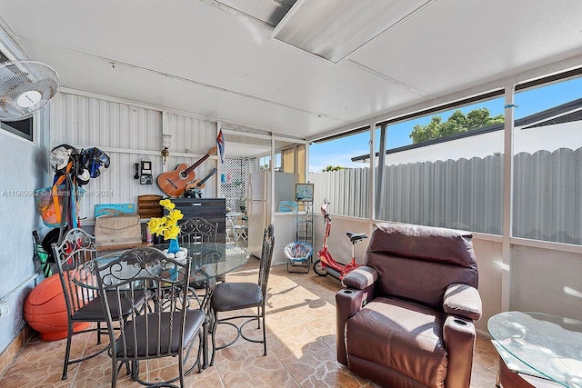 view of sunroom