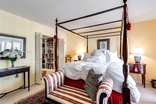 bedroom with carpet floors