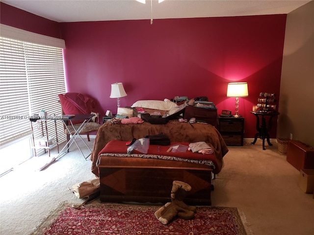 view of carpeted bedroom