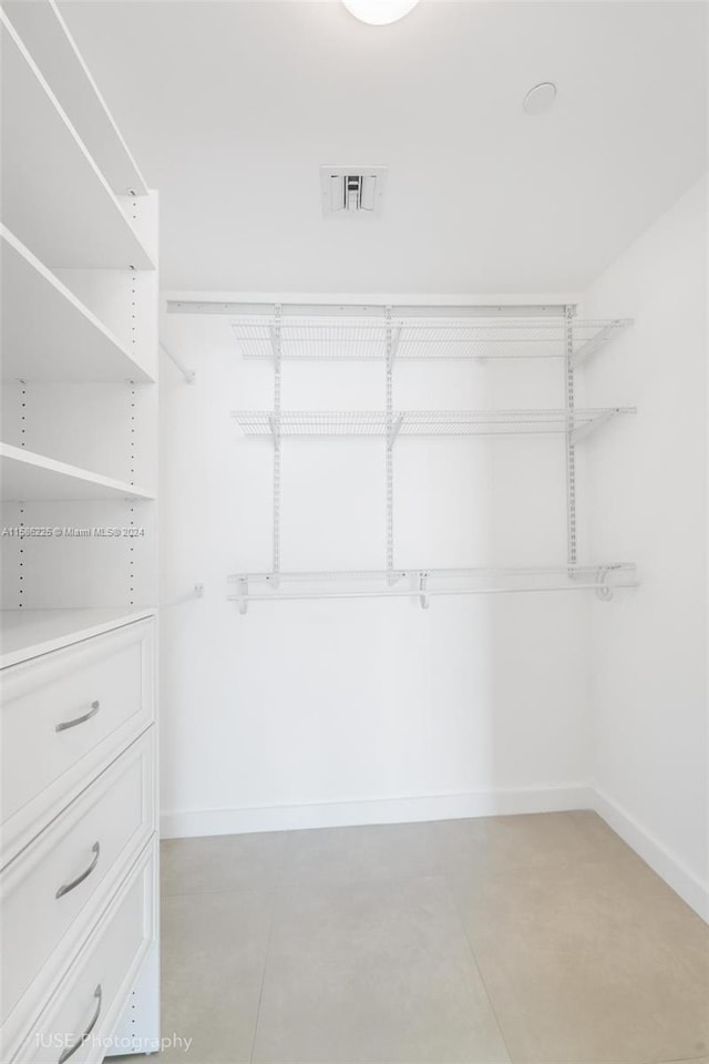 view of walk in closet