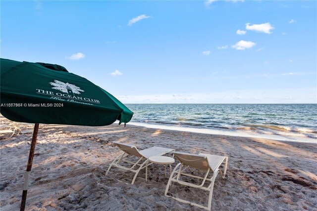 property view of water with a view of the beach