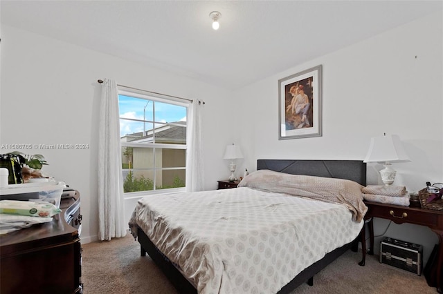 bedroom featuring carpet