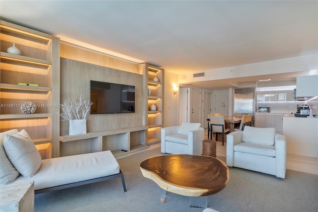 view of carpeted living room