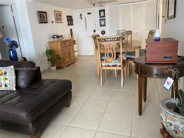 view of tiled dining room