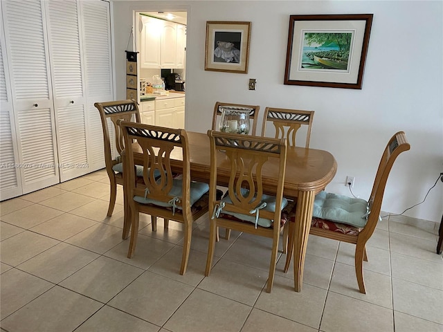 view of tiled dining area