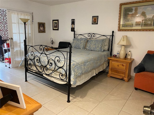 view of tiled bedroom