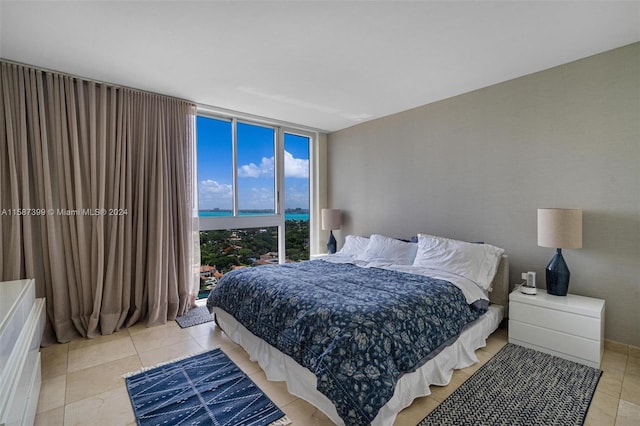 view of tiled bedroom