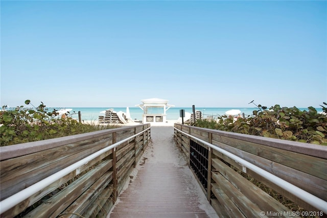 view of property's community featuring a water view