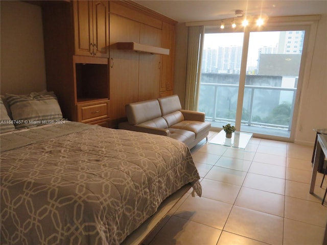 view of tiled bedroom