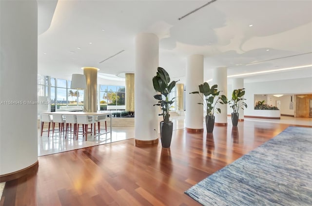 interior space featuring hardwood / wood-style floors