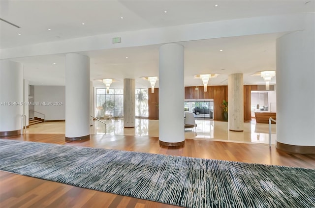 interior space featuring hardwood / wood-style floors