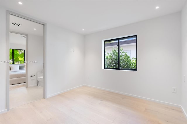 empty room featuring light wood-type flooring